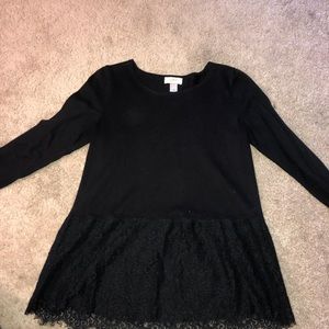 Business top with lace detail